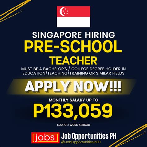 teacher jobs in singapore